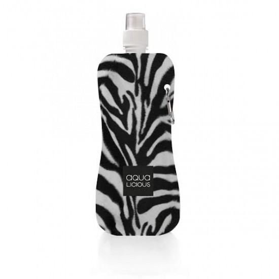 Aqua Licious összehajtható kulacs - Zebra - 400 ml