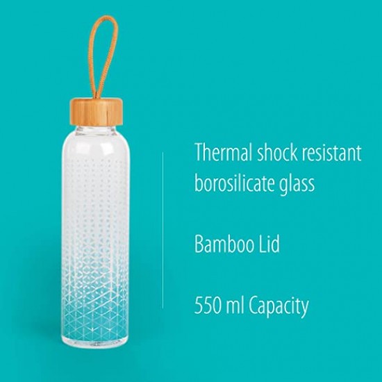 Cambridge Scope Bamboo - üvegkulacs bambusz tetővel - 550 ml
