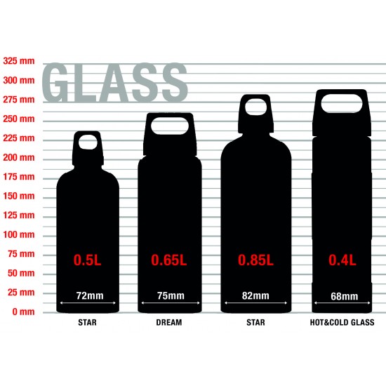 SIGG Glass Svájci Üvegkulacs - Szürke Star Shade 500 ml