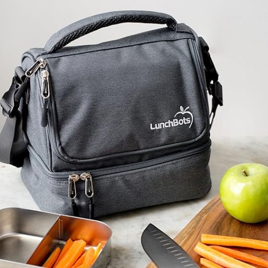 LunchBots Duplex hőtartó ételszállító táska - Gray