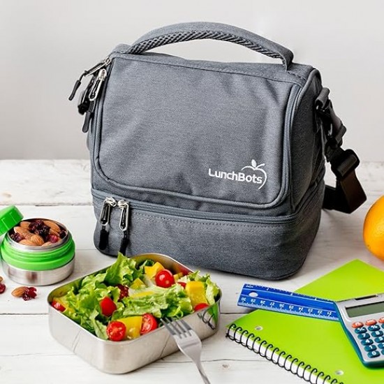 LunchBots Duplex hőtartó ételszállító táska - Gray