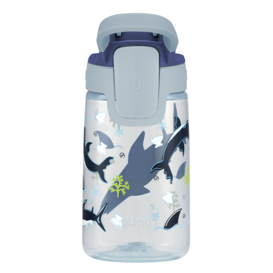 Contigo Gizmo Sharks - Cápás műanyag gyerek kulacs - 420 ml 