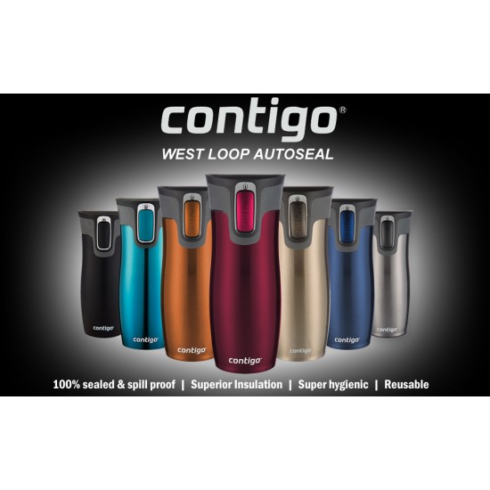 Contigo West Loop - Latte tejeskávé színű termoszbögre - 470 ml 