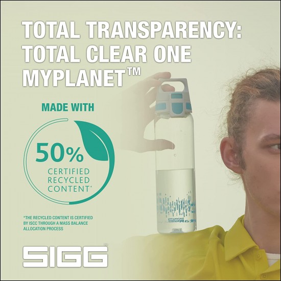 SIGG Total Clear ONE My Planet műanyag kulacs - Green 0,75 l